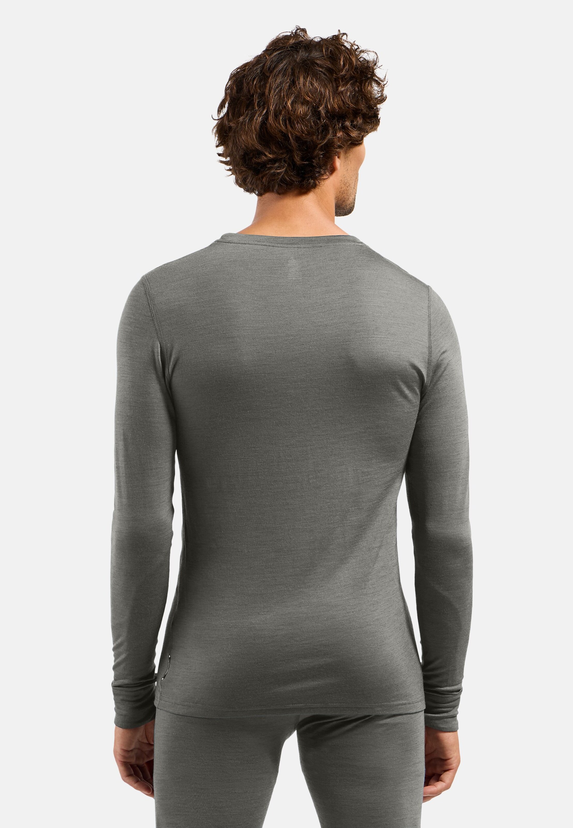 Natural Merino 200 Base layer Set in grey melange