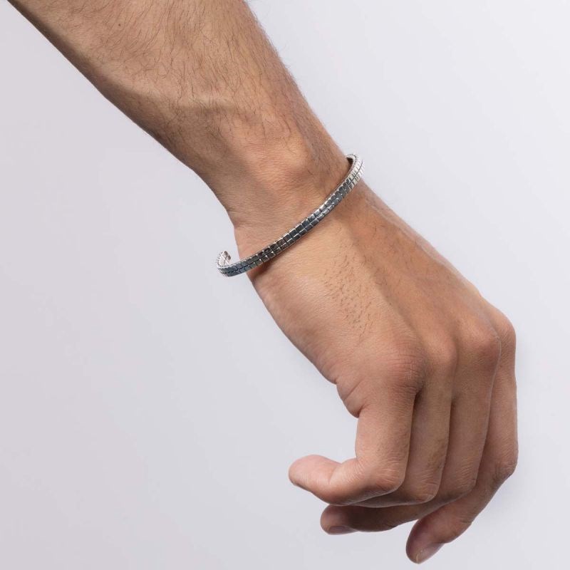 Bracelet jonc Homme en Argent massif 925