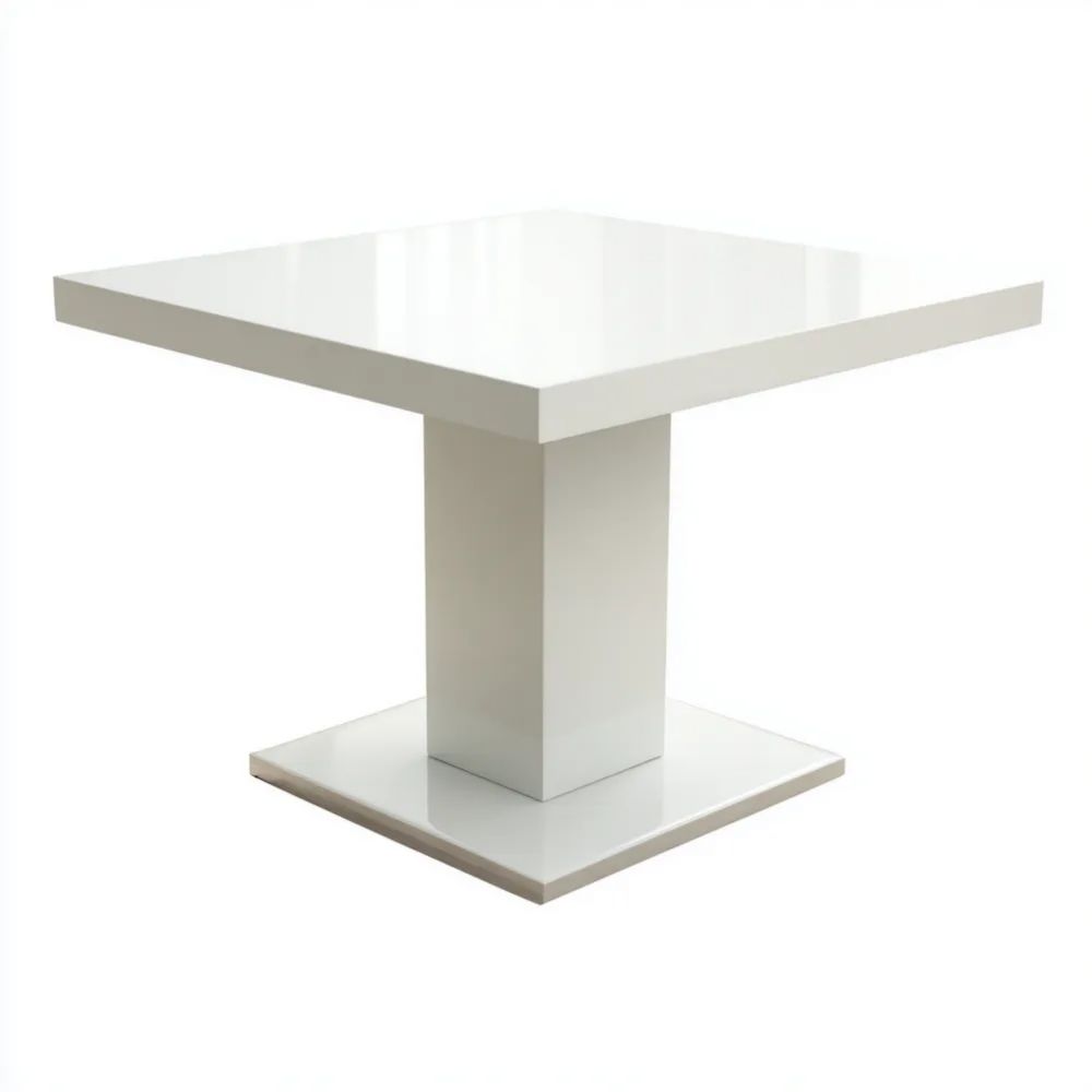 Esstisch Hochglanz Weiß 80x80x75 cm - Modernes Design