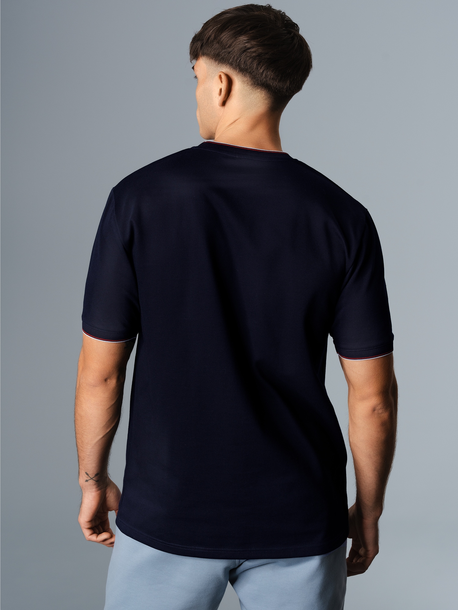 T-Shirt in Piqué-Qualität Navy
