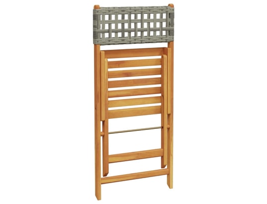 VIDAXL - Chaises de bistrot lot de 2 gris bois massif d'acacia et rot...