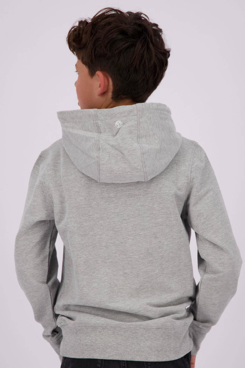 Vingino hoodie met logo grijs melange