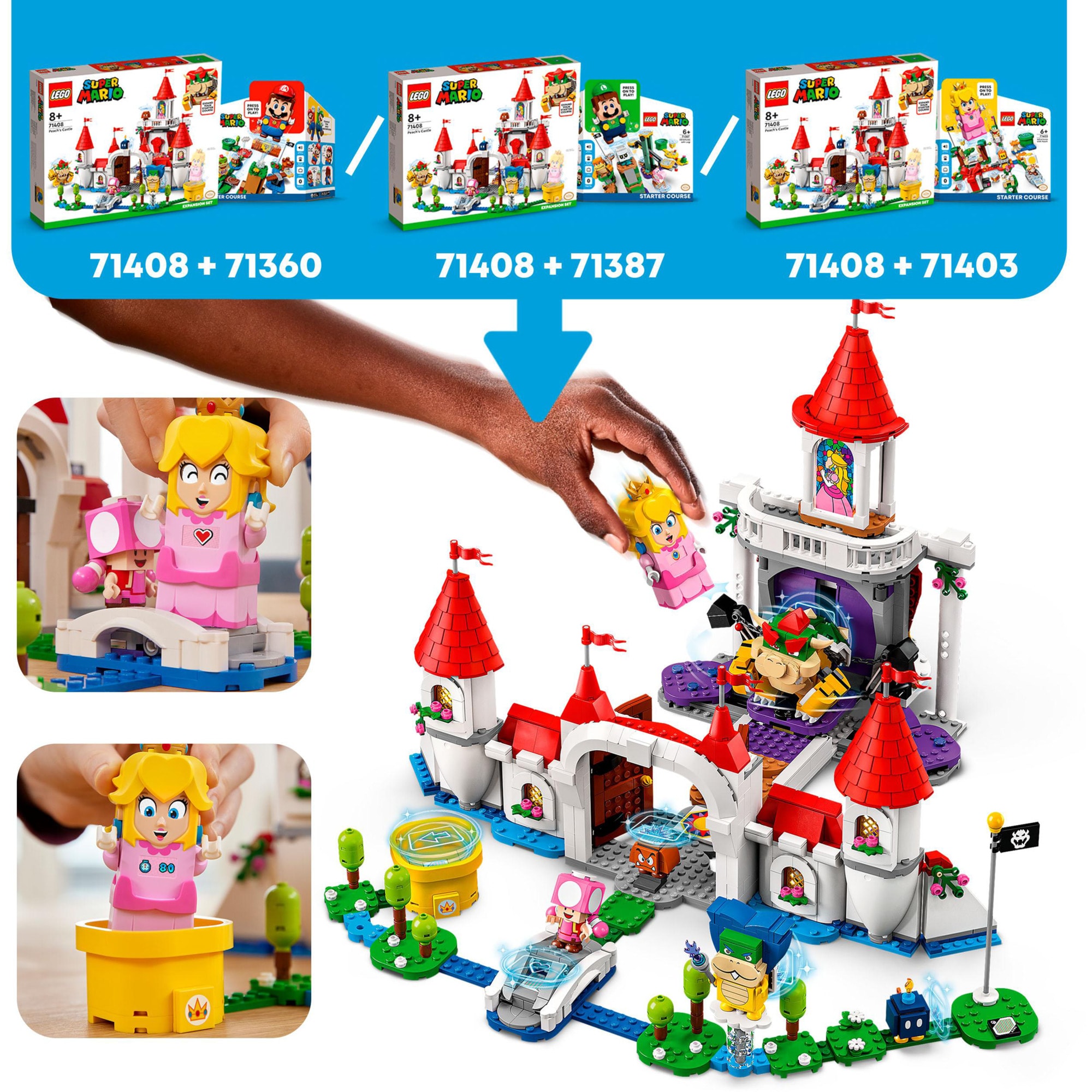 LEGO Konstruktionsspielzeug Super Mario Princess Peach Palast – Erweiterungsset