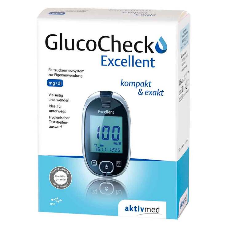 Gluco Check Excellent Blutzuckermess Set mg / dl, 1 St