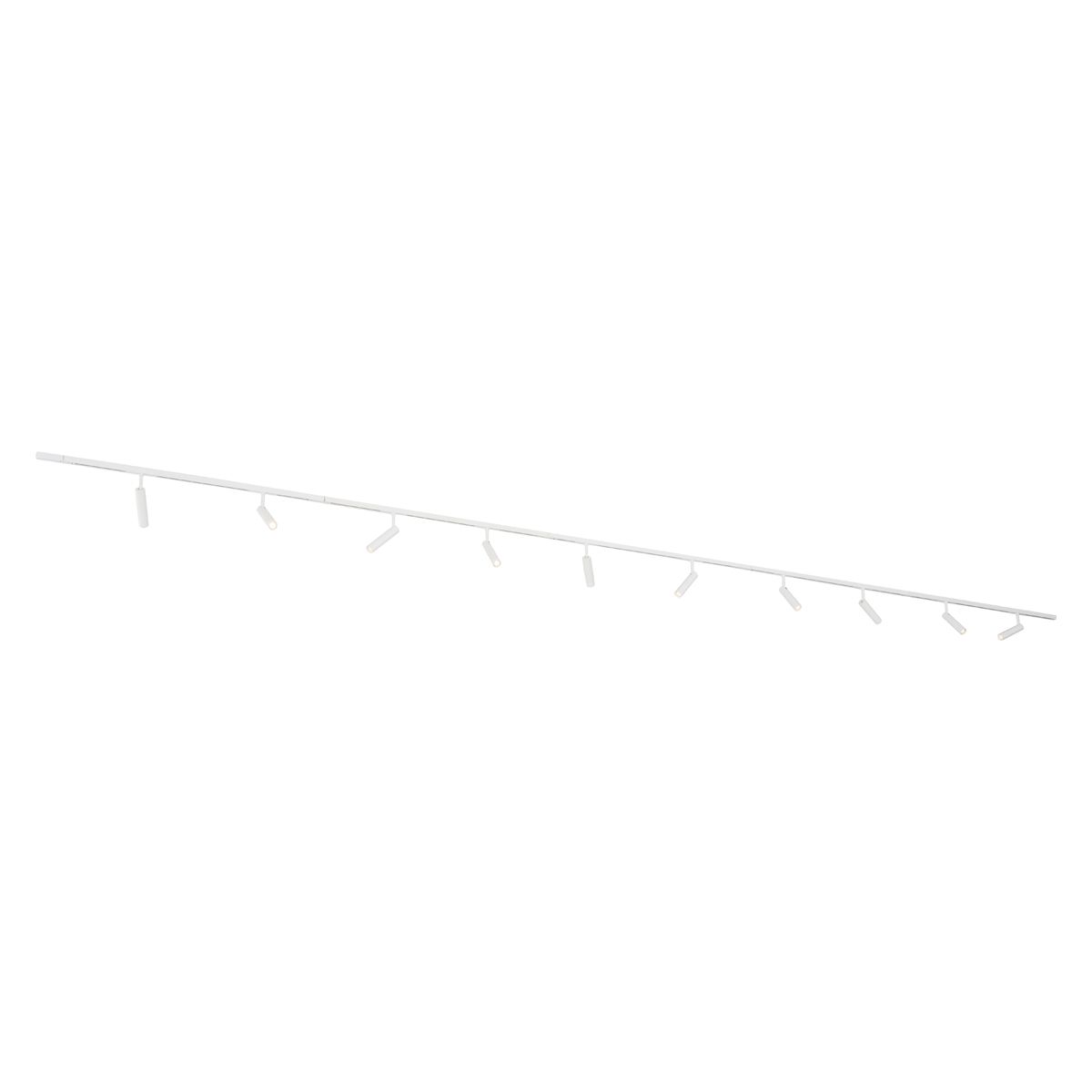 Modern railsysteem met 10 spots wit 1-fase - Slimline Uzzy