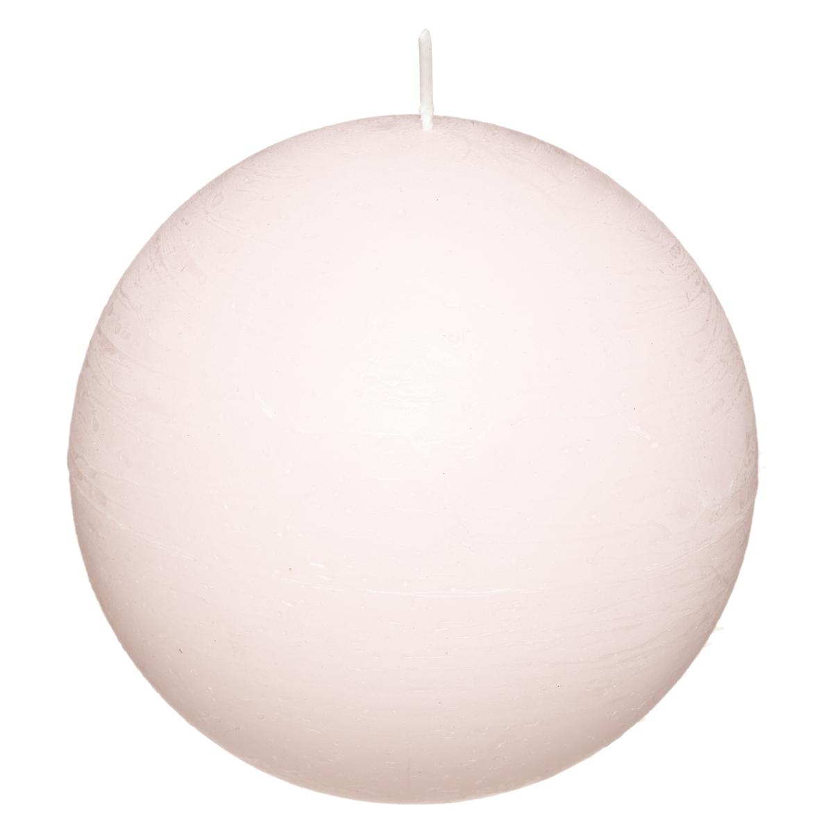 BOUGIE BOULE RUSTIC ROSE D.10CM