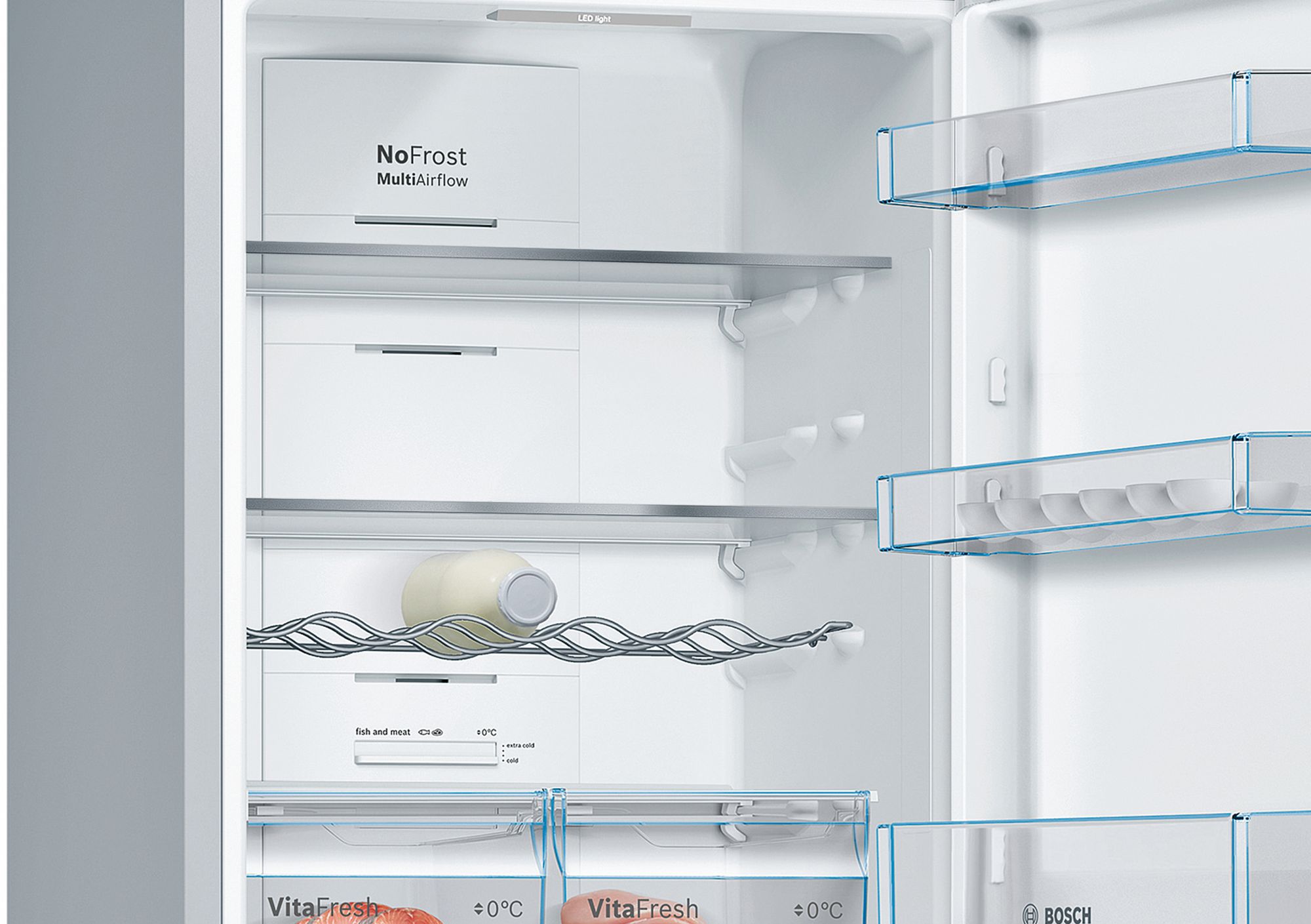 Refrigerador Combinado Independente Série 4, 186 x 60 cm, Aço Inoxidável Resistente a Impressões Digitais KGN36VIEA