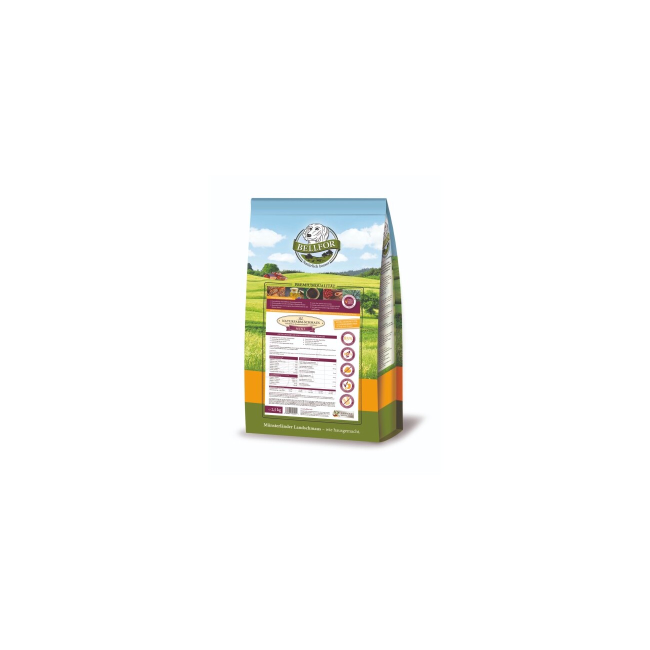 Bellfor Hundetrockenfutter mit Insekten - Naturfarm-Schmaus Mini 2,5 kg