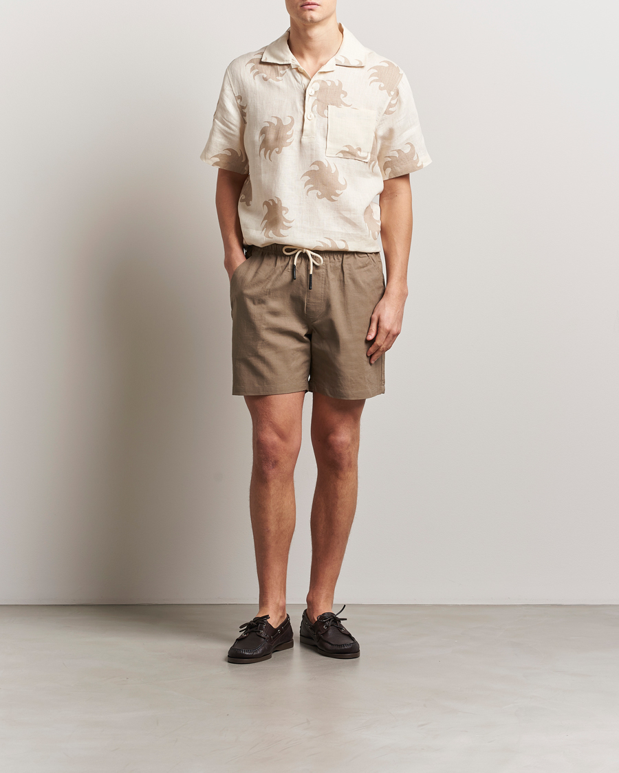 OAS Linen Shorts Taupe