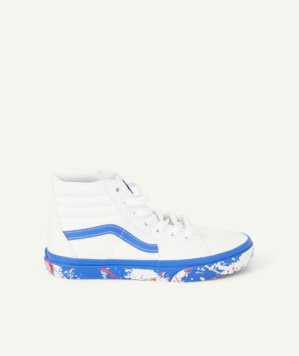 VANSBASKETS MONTANTES SK8-HI BLANCHES ET BLEUES