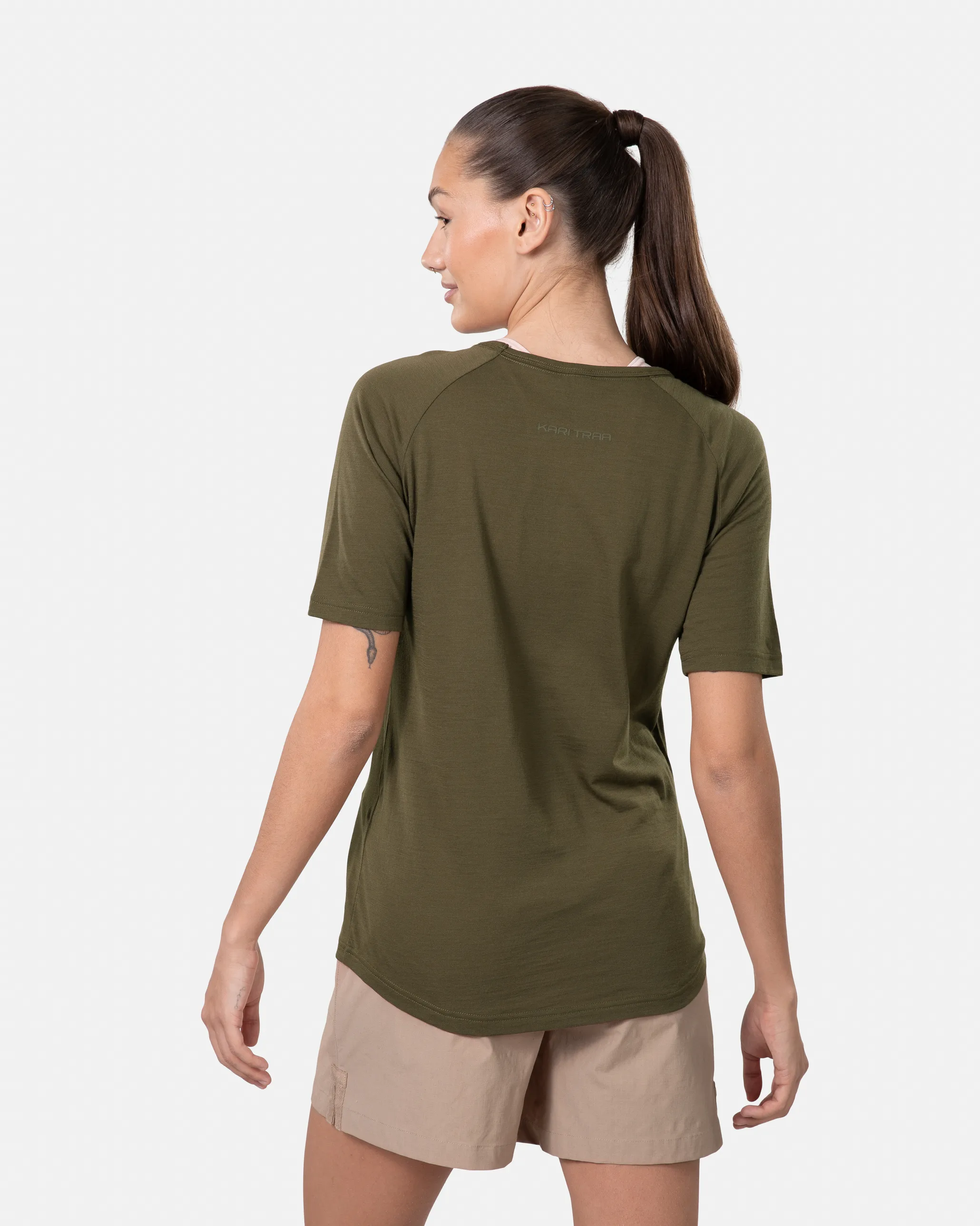 Kari Traa Women's Ane Short Sleeve Dark Olive Green