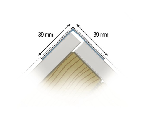 PROTEKTOR randprofiel WET FLEX 100 PVC flexibel en zelfklevend 30,5 m x 38 x 38 mm