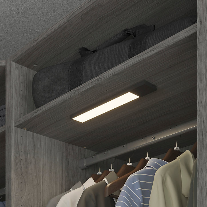 Réglette sous meuble Gamboa LED intégrée blanc neutre IP20 135lm 2W L.30xl.5xH.1cm noir GoodHome