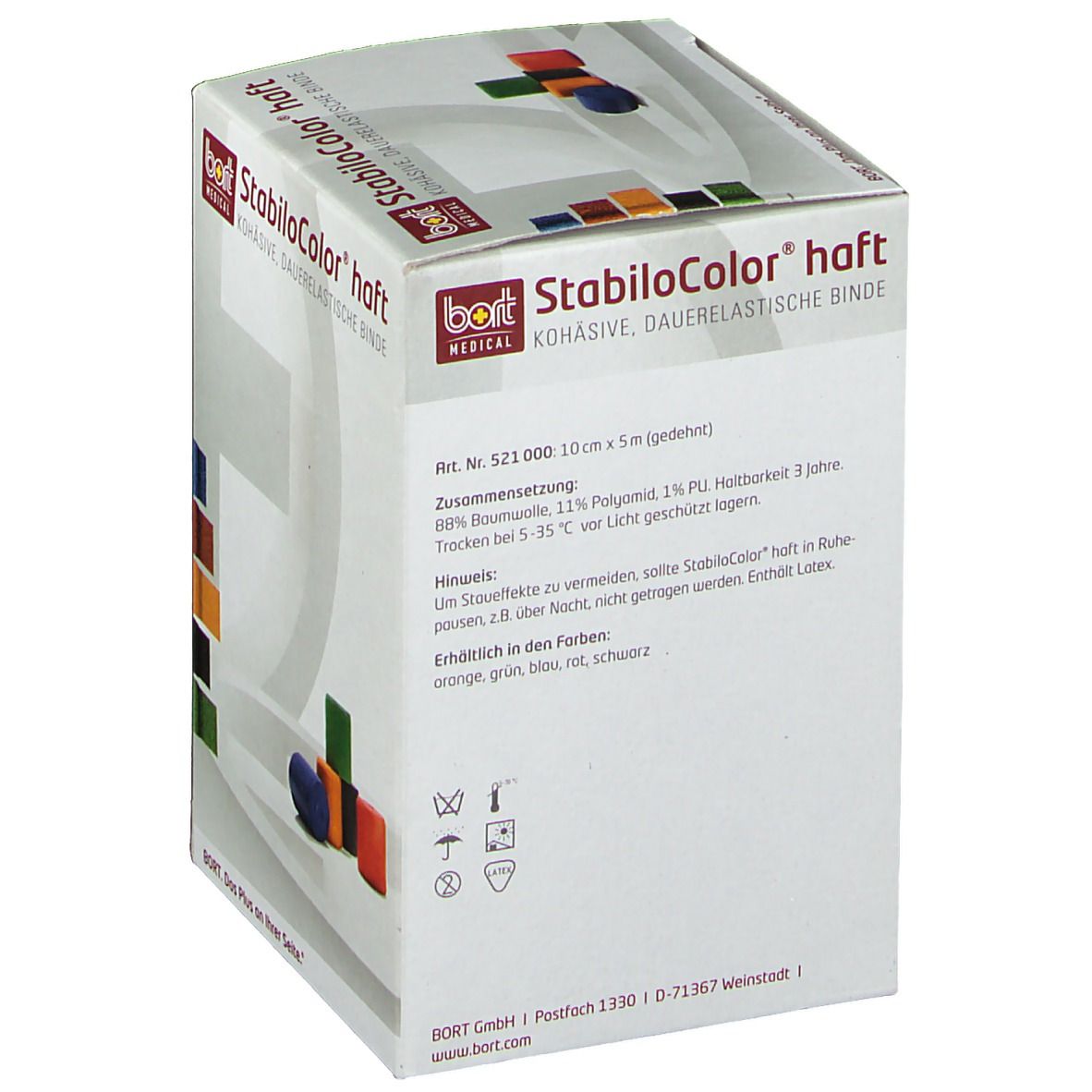 BORT StabiloColor® haft Binde 10 cm schwarz