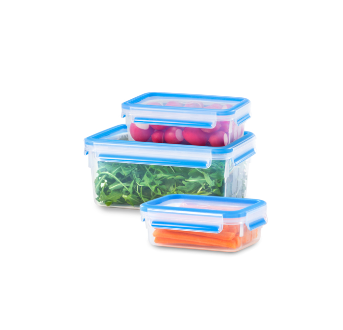 MASTERSEAL FRESH Lot de 3 boîtes rectangulaires de conservation alimentaire