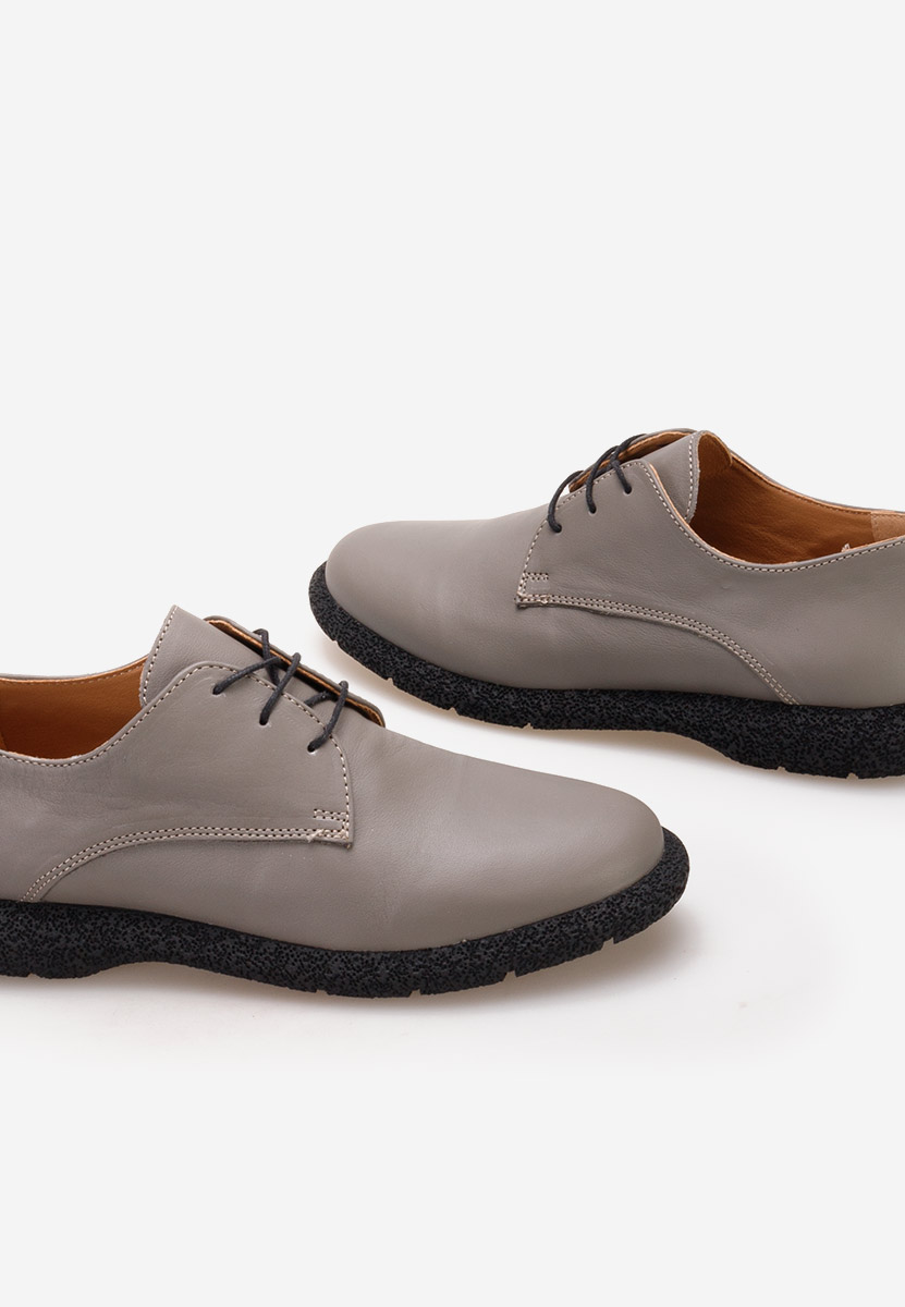 Chaussures casual femme en cuir gris Karysa