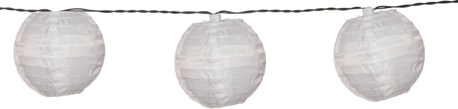Intratuin LED solar lampion wit D 10 cm 10 stuks