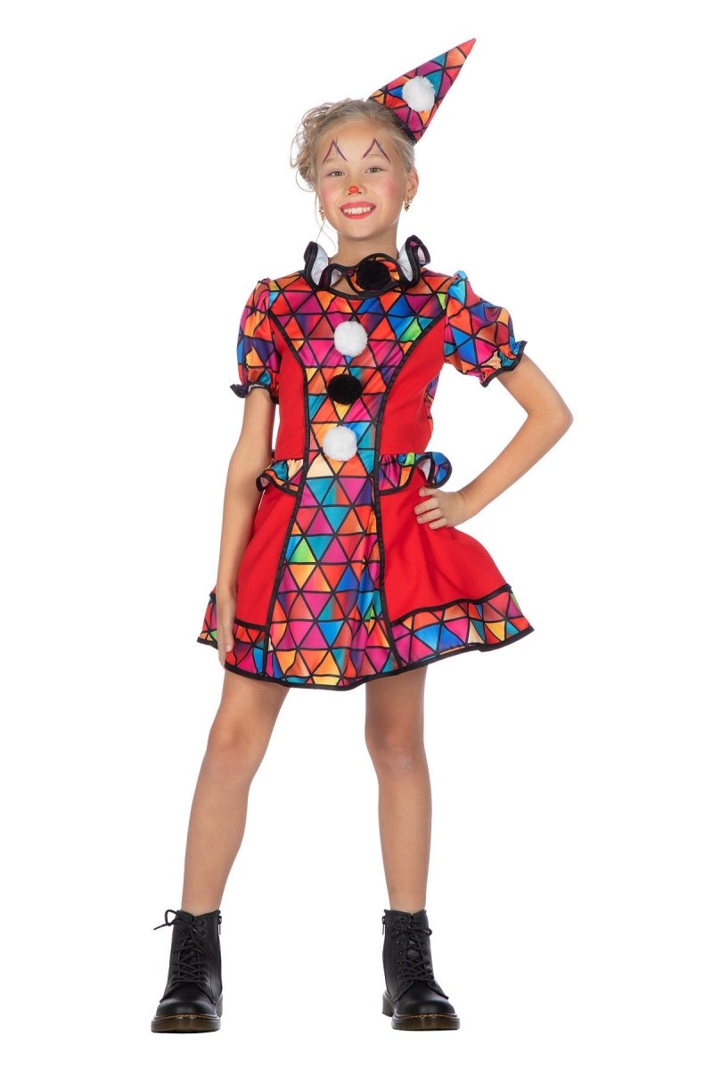 Clown Jurk Gekleurd Meisje