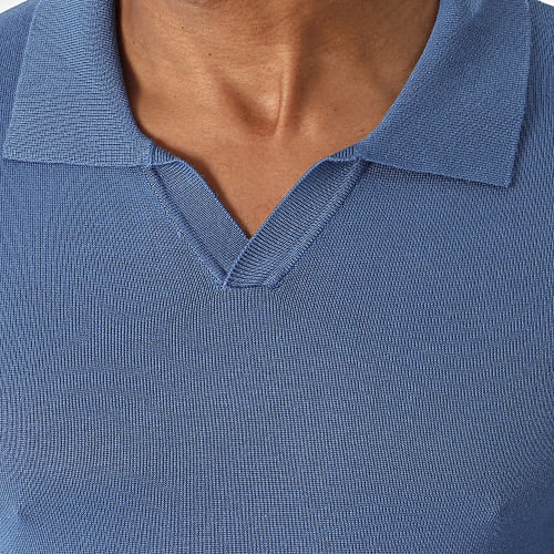 Polo Manches Longues Bleu