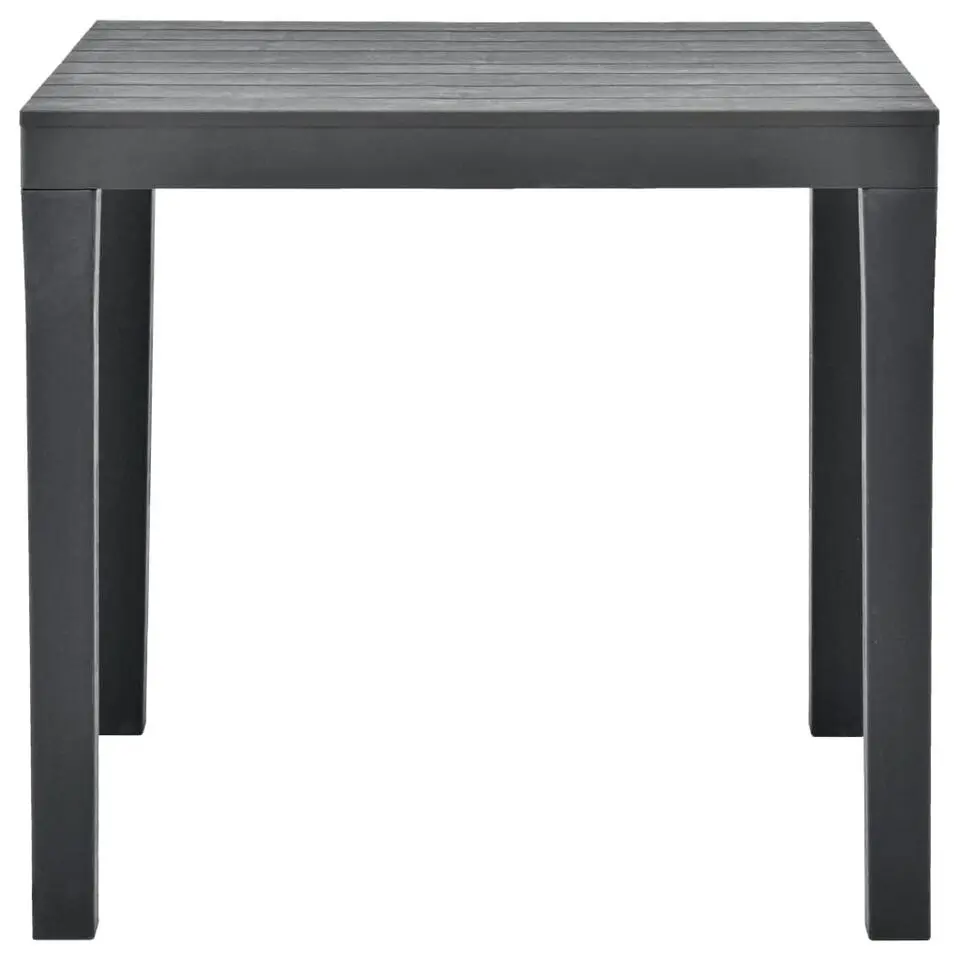 vidaXL - Tuintafel - Antraciet - Kunststof