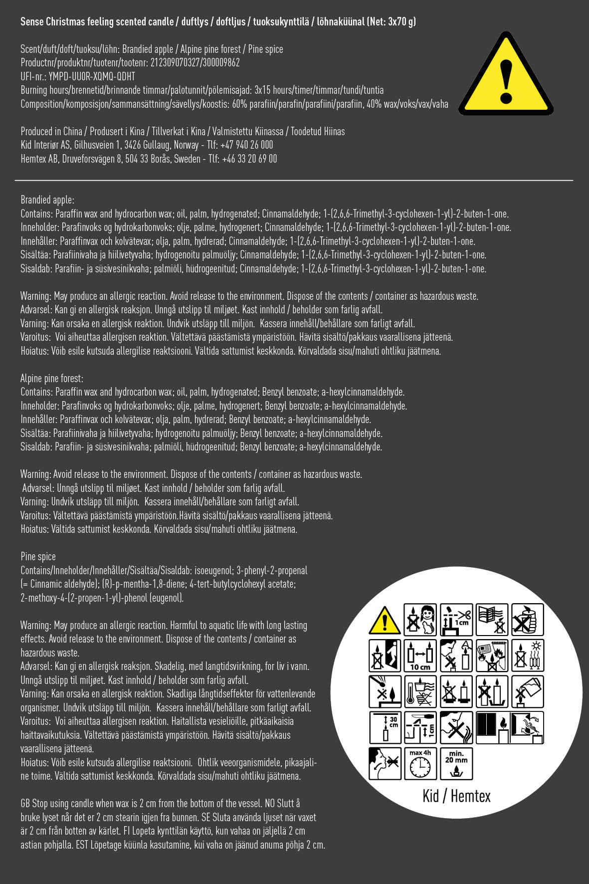 Duftlys multi rød - 70 g