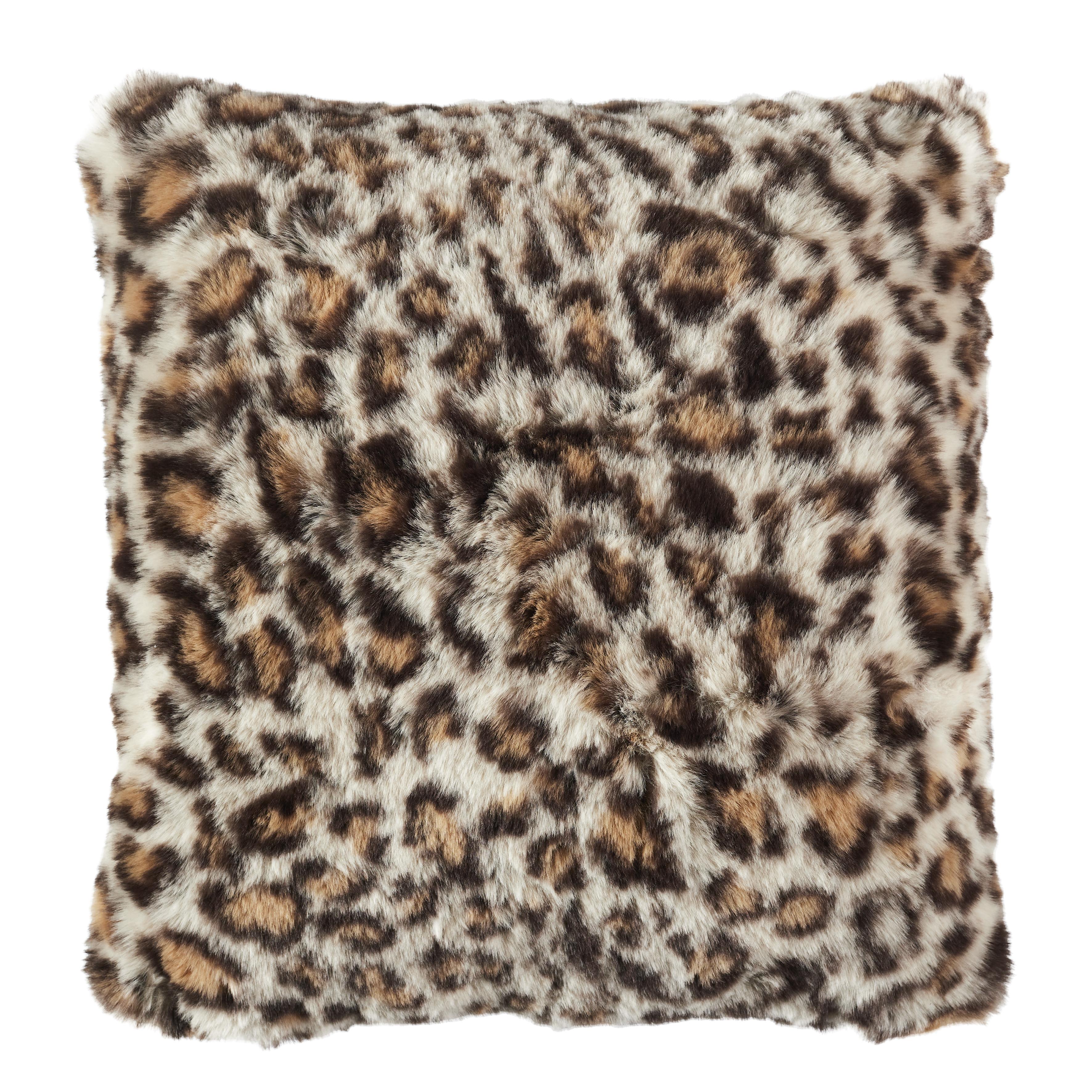 COUSSIN EFFET PEAU BETE LEOPARD