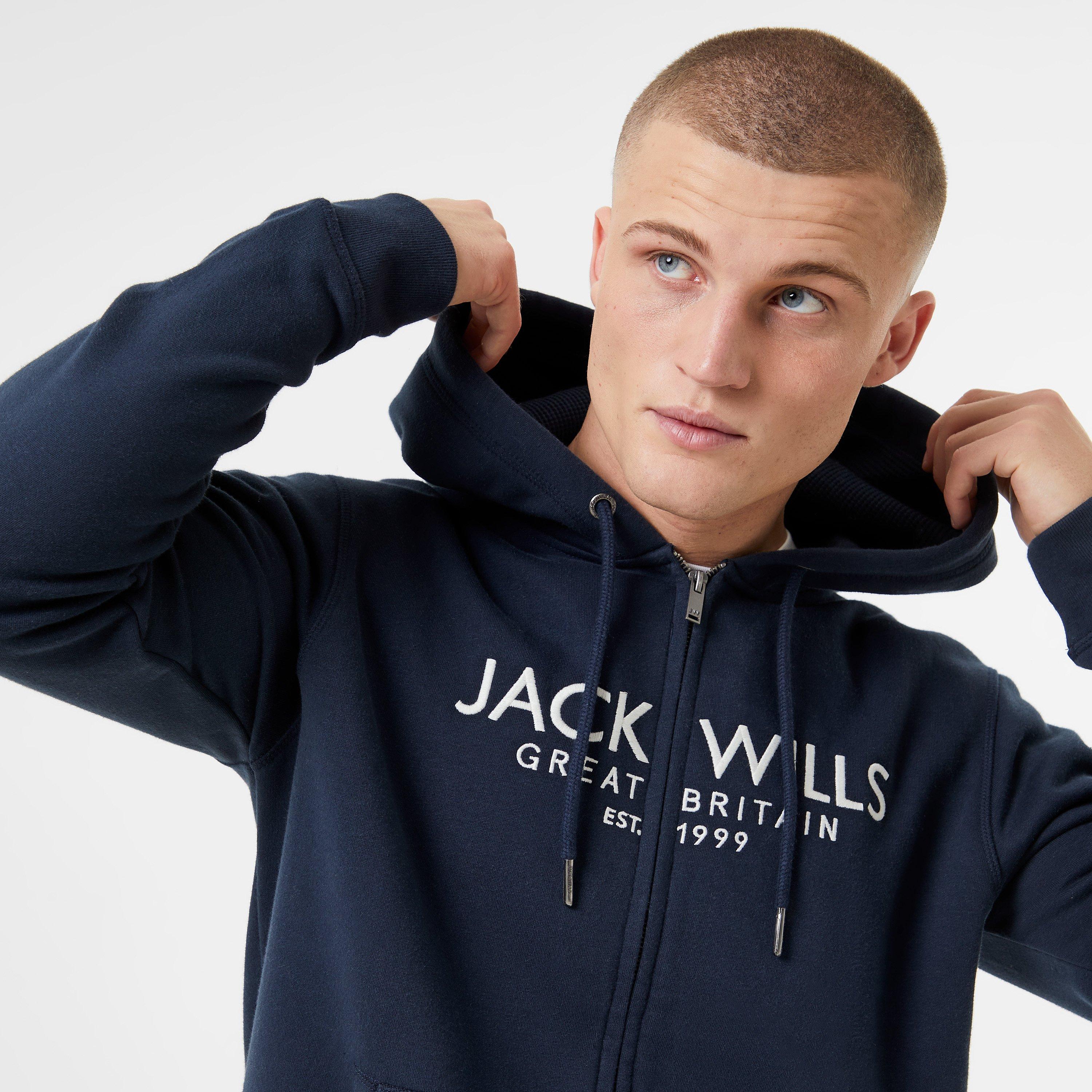 Jack Wills Pinebrook Graphic Zip Hoodie