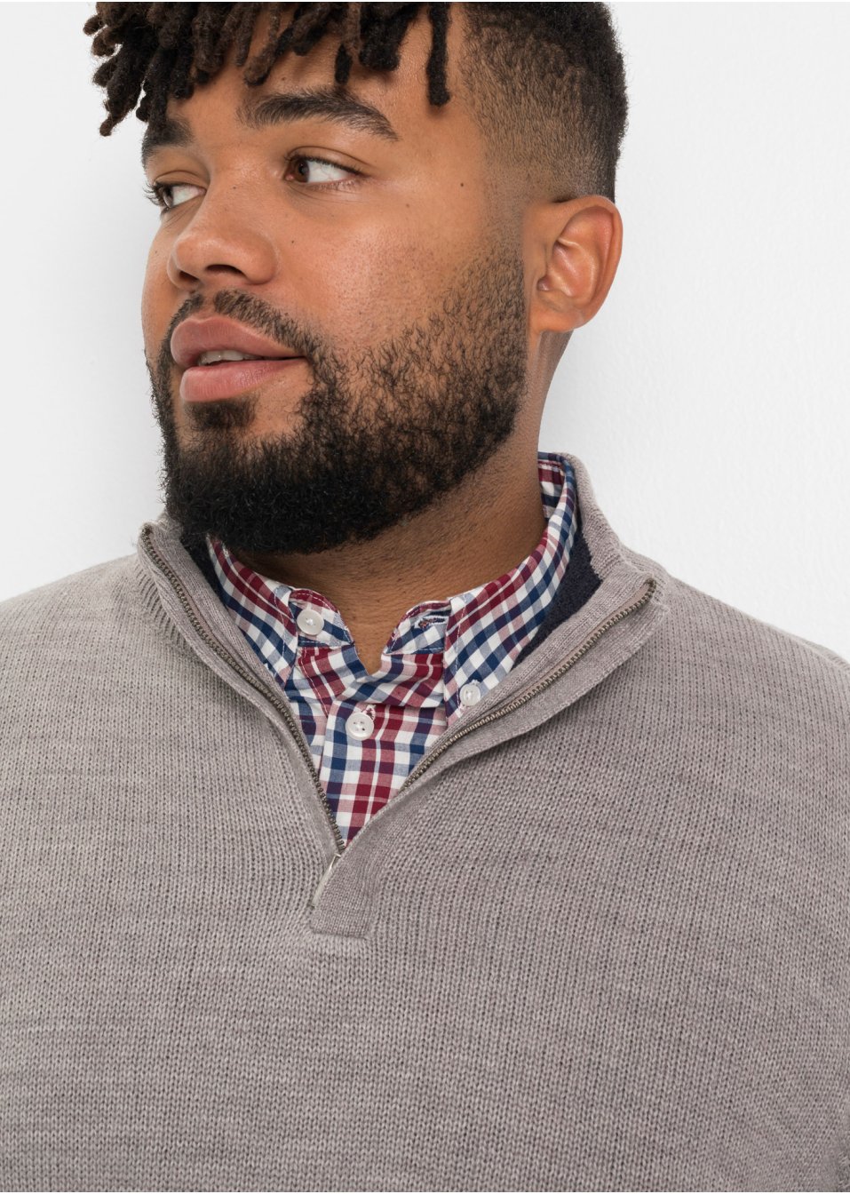 Pull col camionneur et chemise (Ens. 2 pces.)