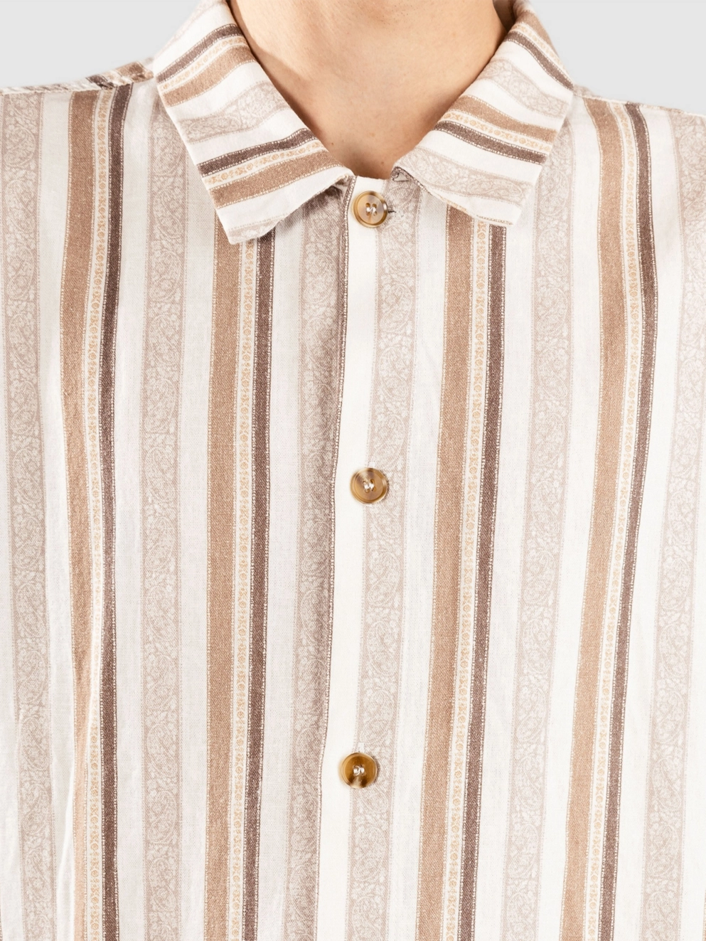 Rhythm Paisley Stripe Shirt cedar