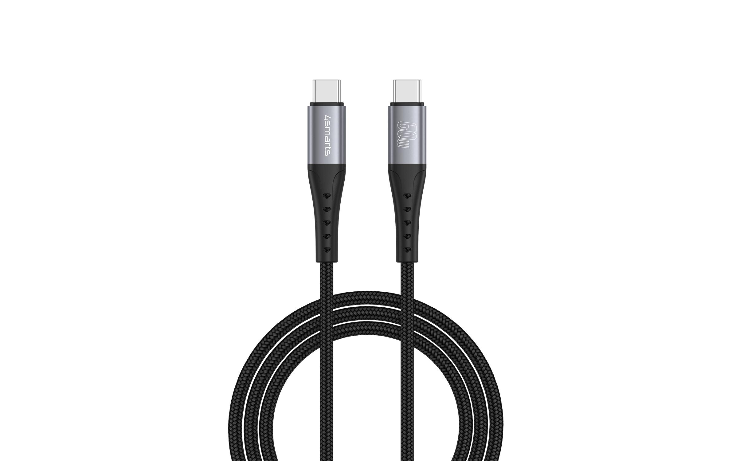USB 2.0-Kabel Data and charging cable USB C - USB C 1.5 mUSB-C auf USB-C Kabel PrimeCord 60W 1.5m Schwarz