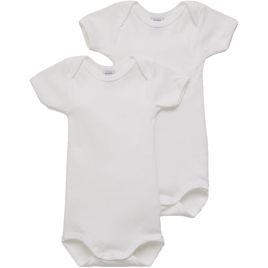 Petit Bateau 2 Bodies weiss kurzarm