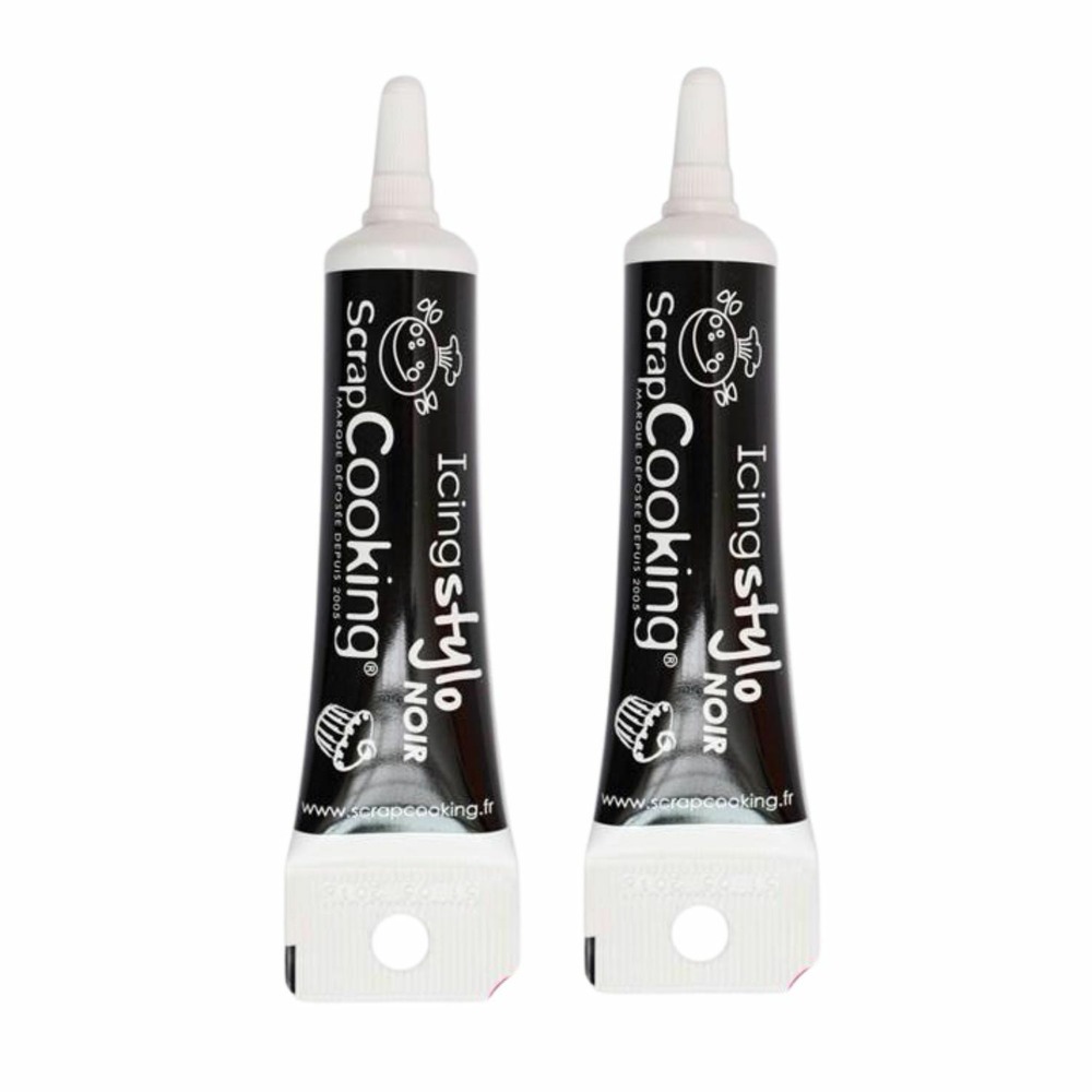 2 stylos de glaçage noirs
