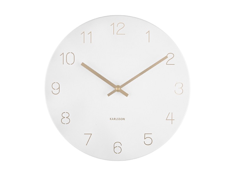 Wall Clock Charm Engraved Numbers Small KA5788BK Black