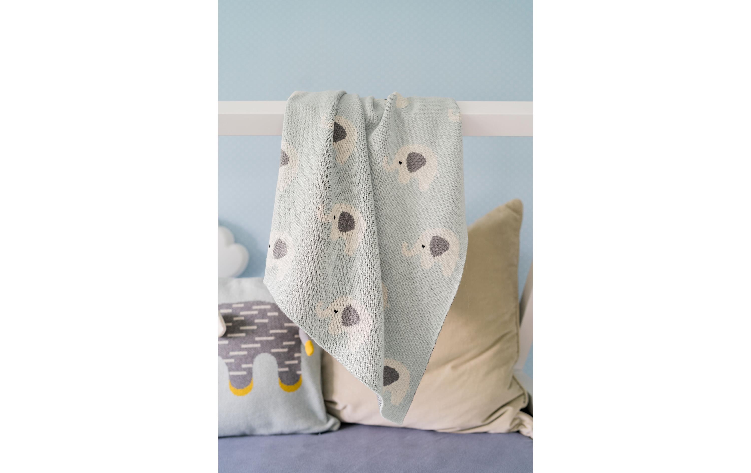 Kuscheldecke Elefanten 80 x 100 cmKinderdecke für kleine Kuschler