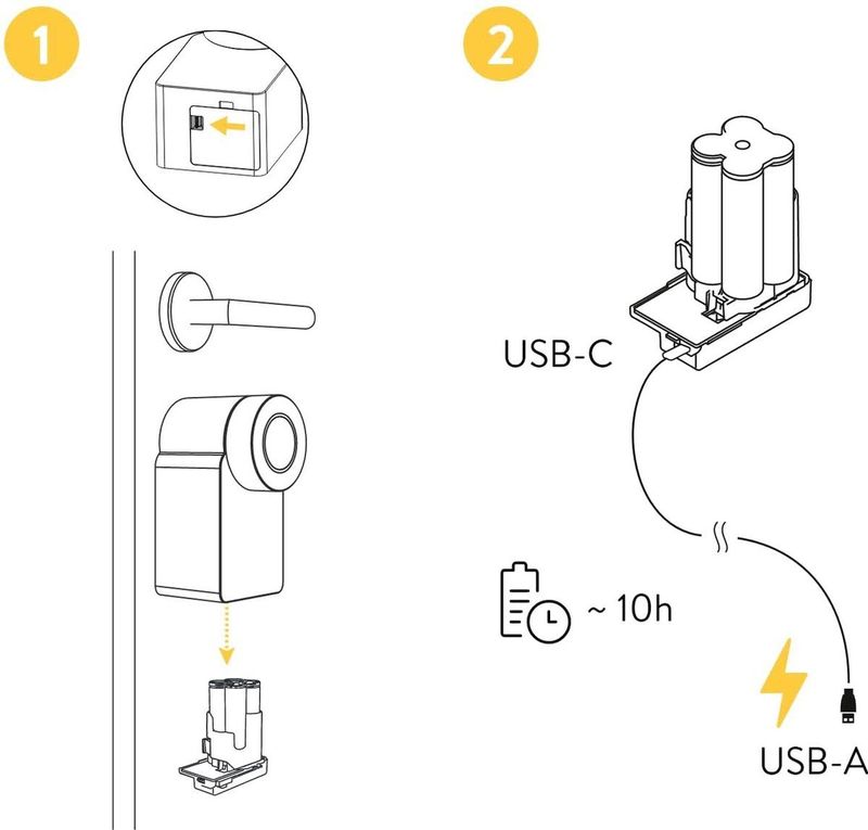 Nuki Power Pack Elektrisch deurslot - Oplaadbare accu voor Nuki Slot - Wit