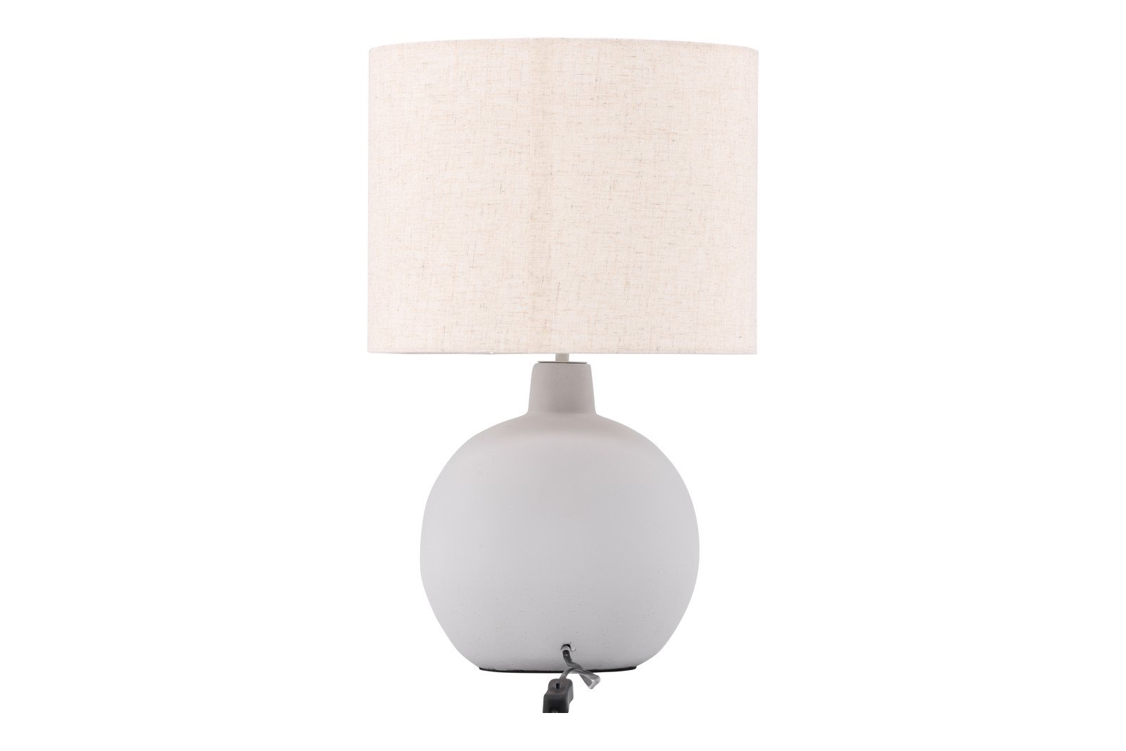 Torcello bordlampe Grå, beige lampeskjerm i lin