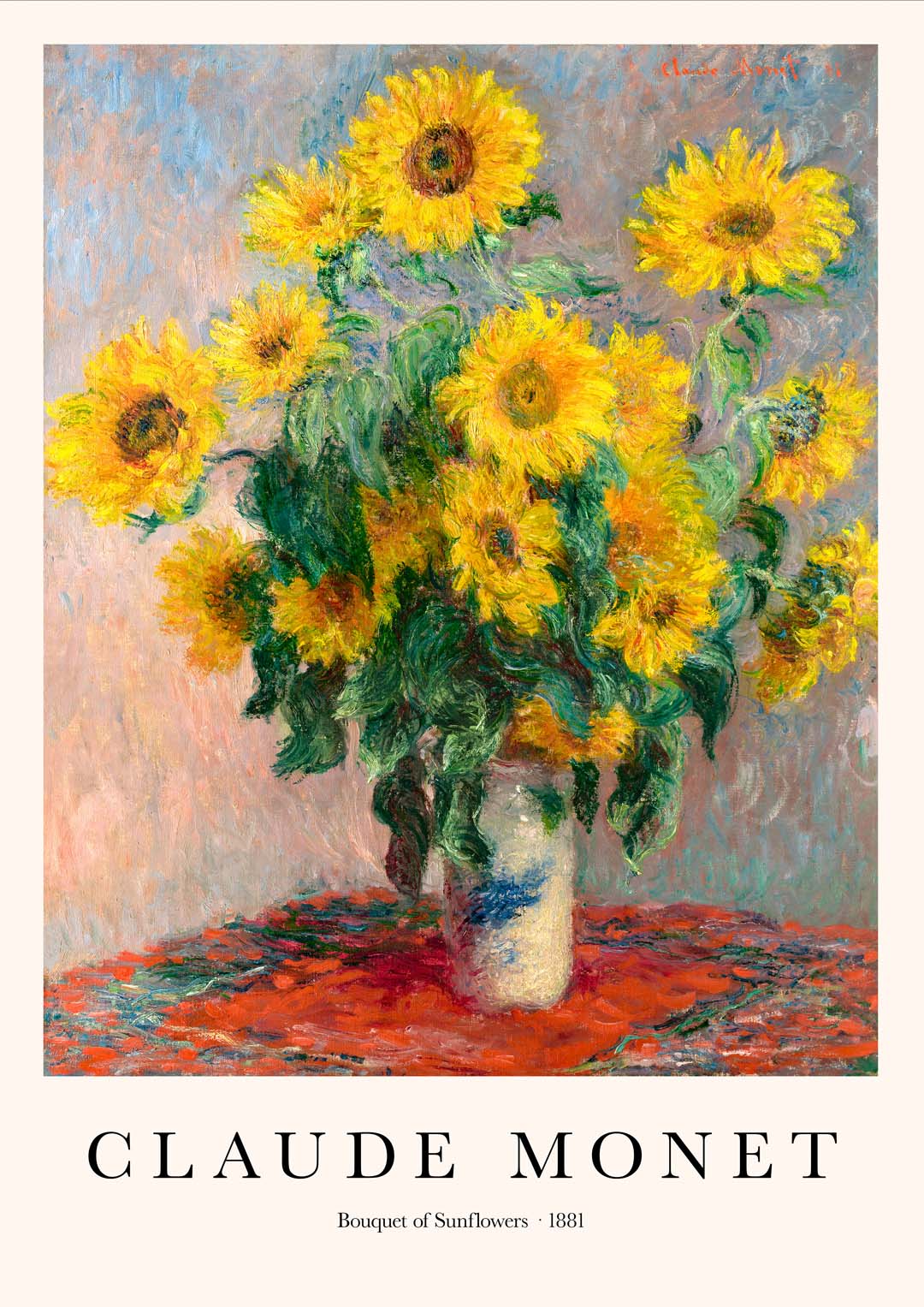 Blumenstrauß mit Sonnenblumen von Claude Monet