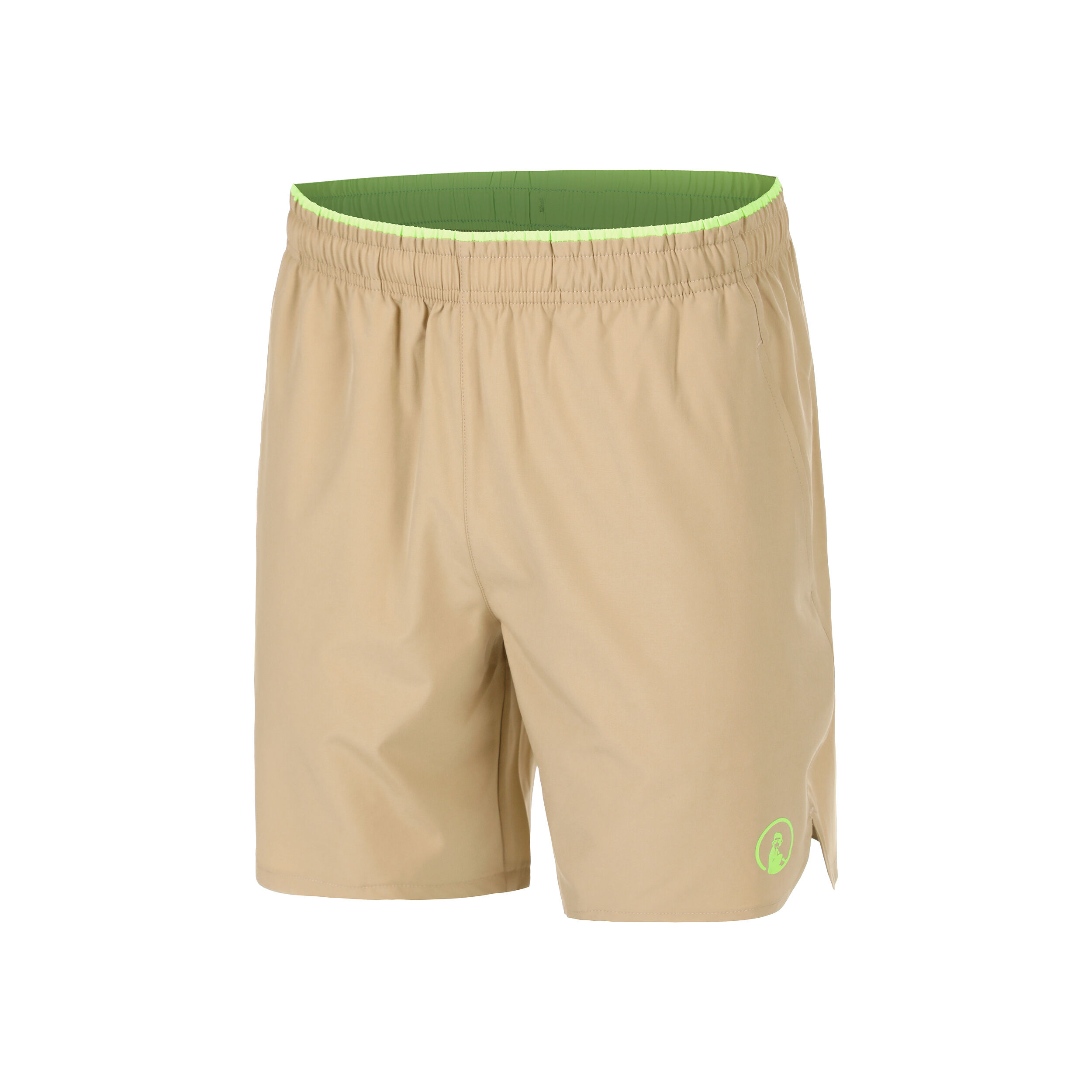 Quiet Please Wild Slam Shorts Hommes - Beige , Vert Fluo