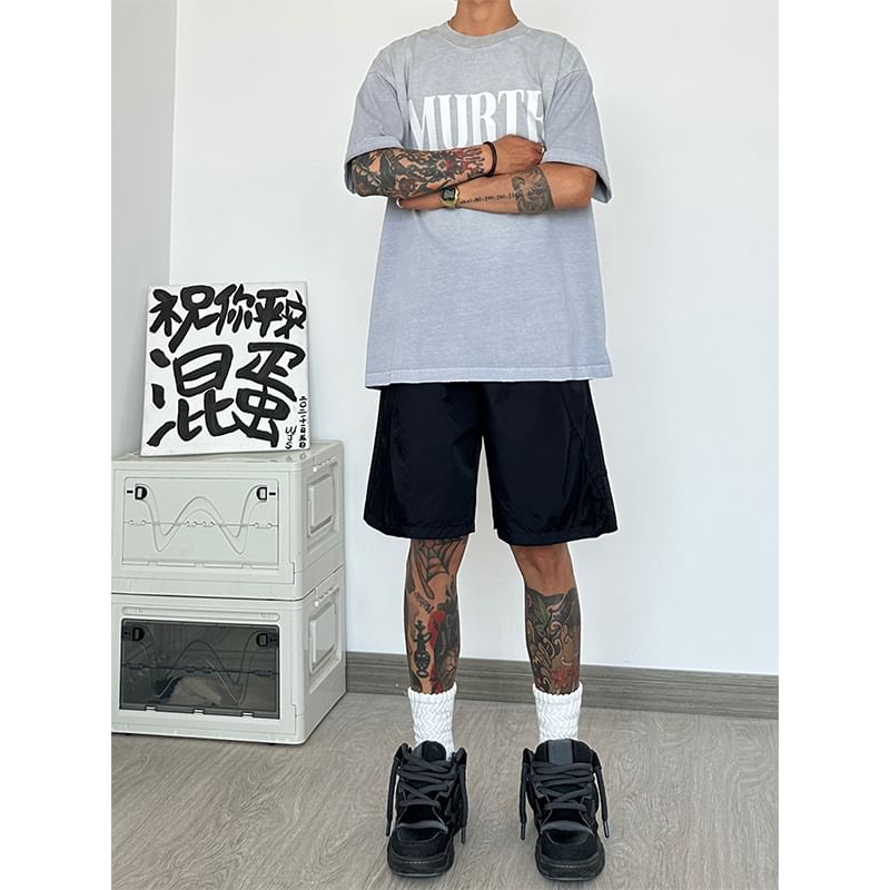 Posive - Mid Rise Plain Track Shorts