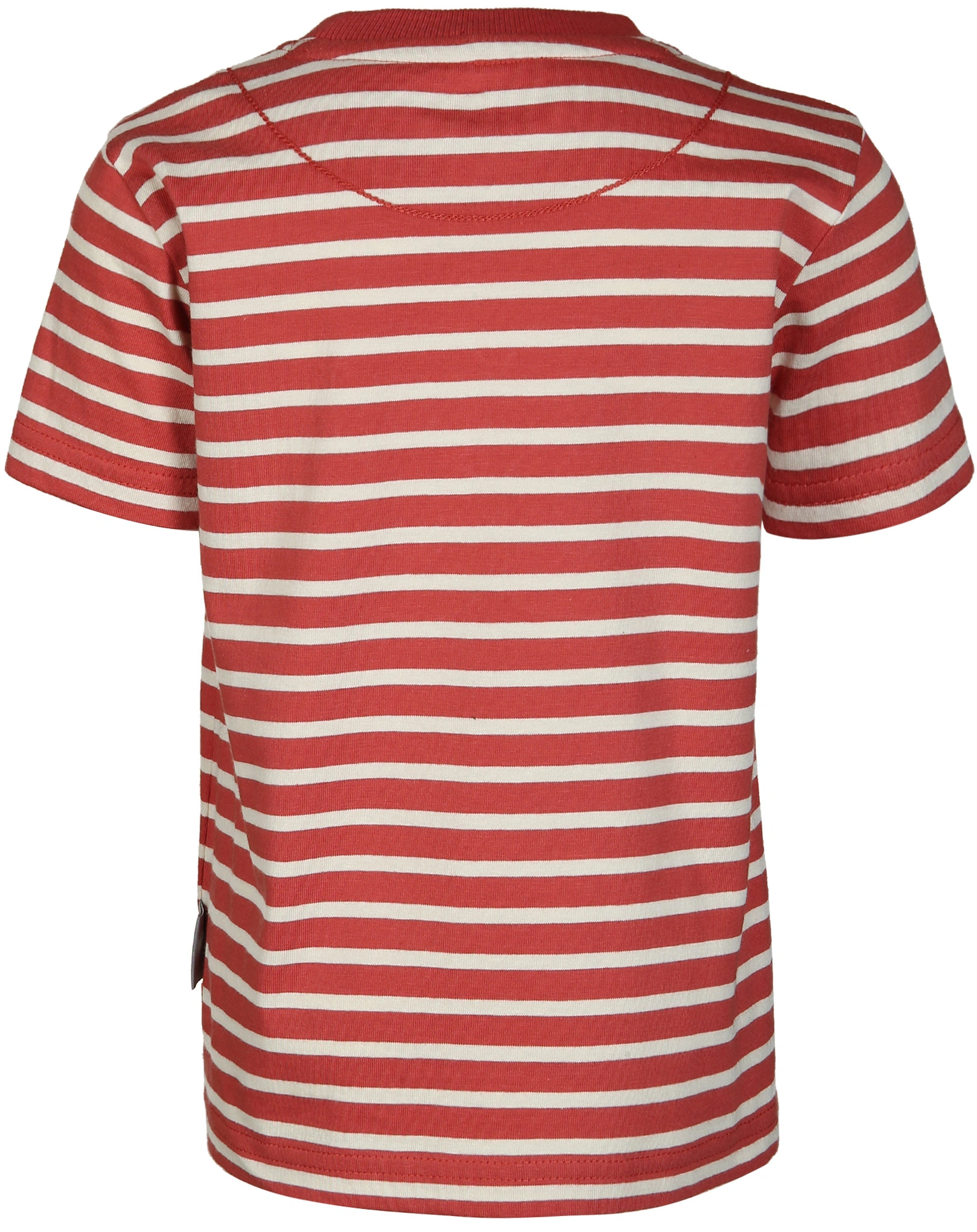 T-Shirt BIBER 68 gestreift in rot/weiß