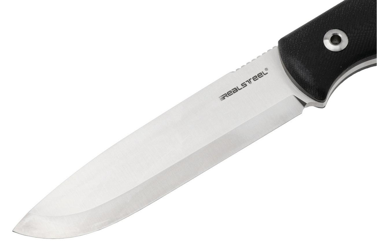 Real Steel Bushcraft Plus II Scandi 3721S Black G10, bushcraftmes