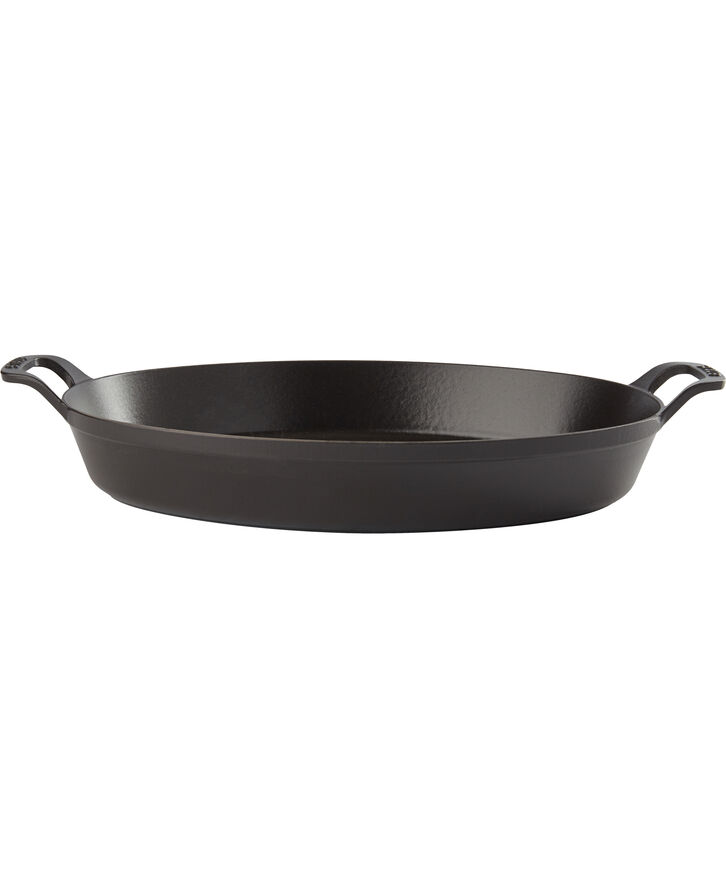 Staub Ovalt fad 37 cm sort Sort