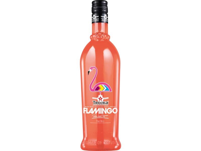 Trojka Vodka Flamingo 0.7 l Spirituosen Spezialität auf Basis von Getreide
