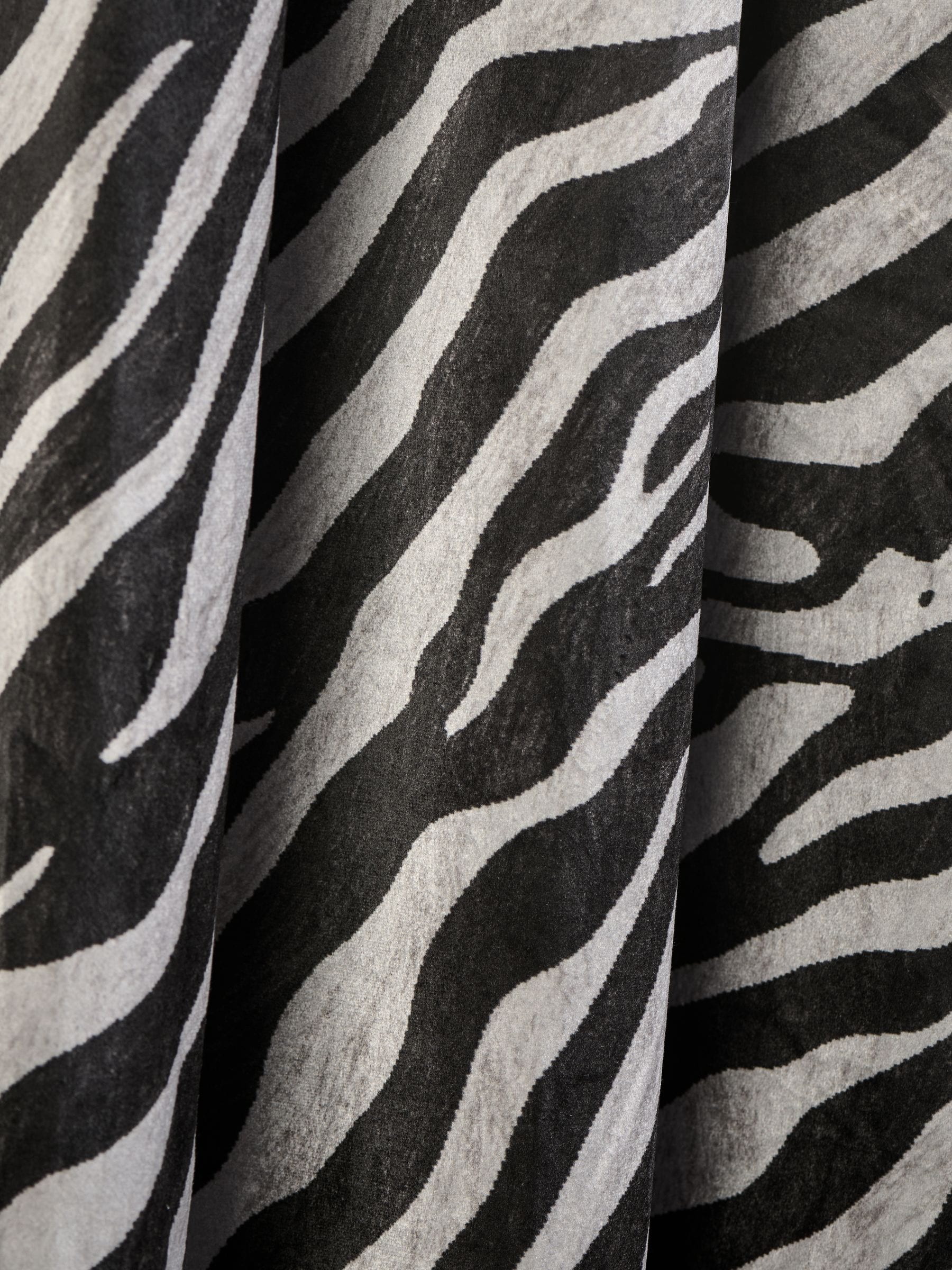 Velvet Zebra Print Eyelet Curtains