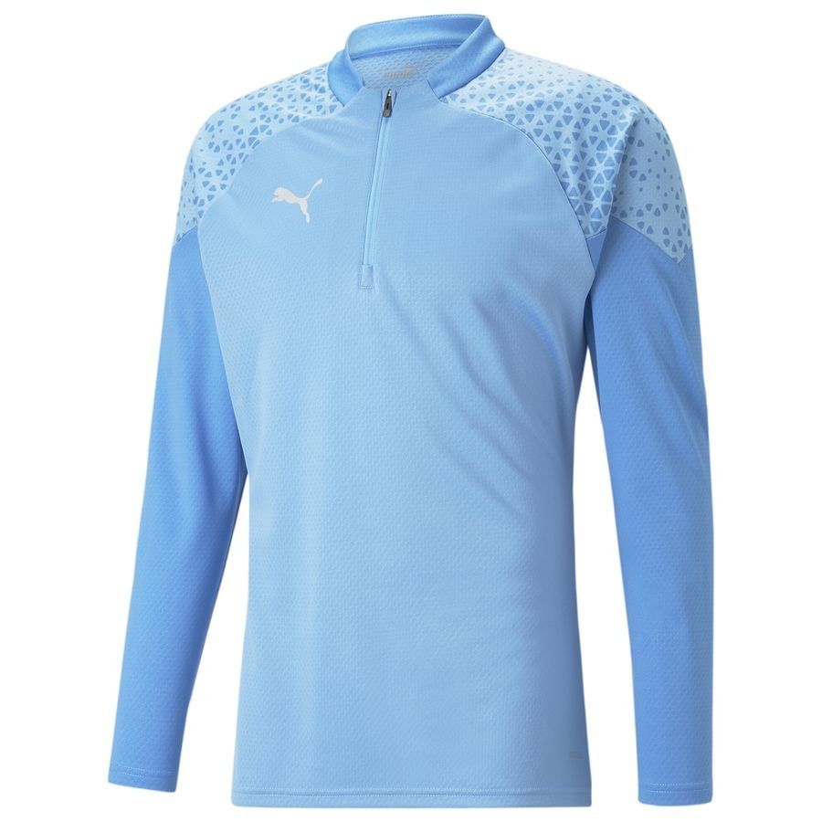 PUMA Maillot d'Entraînement teamCUP Fermeture Éclair 1/4 - Bleu Clair