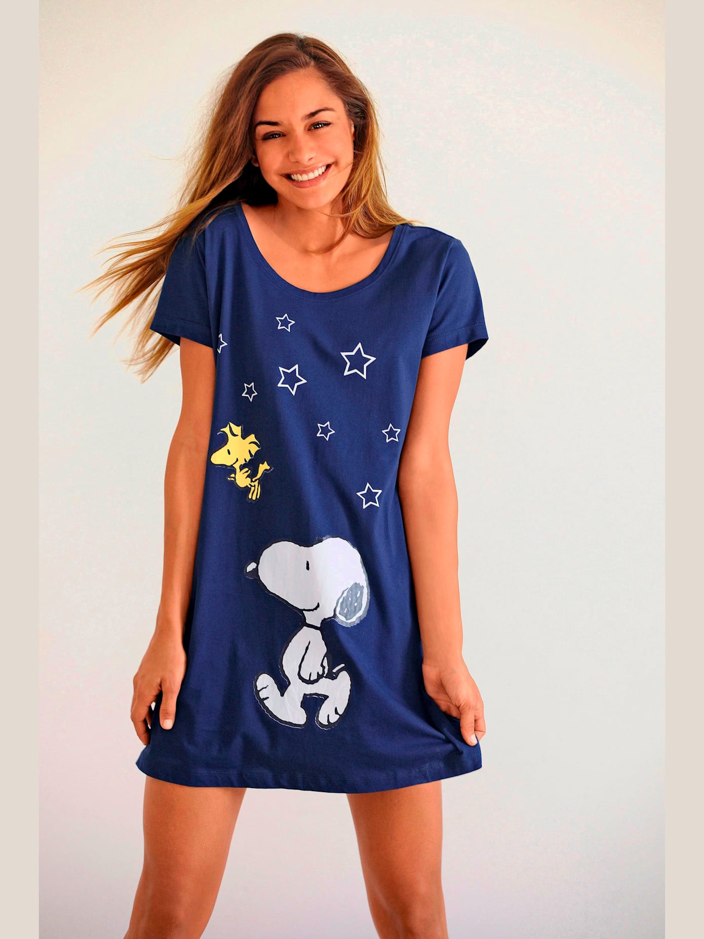 Chemise de nuit large encolure ronde
