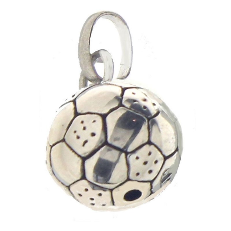 Pendentif ballon de football en argent 925°/00 + chaine 1,1cm
