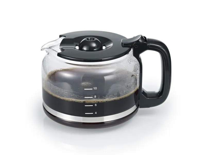 SEVERIN KA 4810 - Kaffemaskine - 10 kopper - rustfrit stål/sort