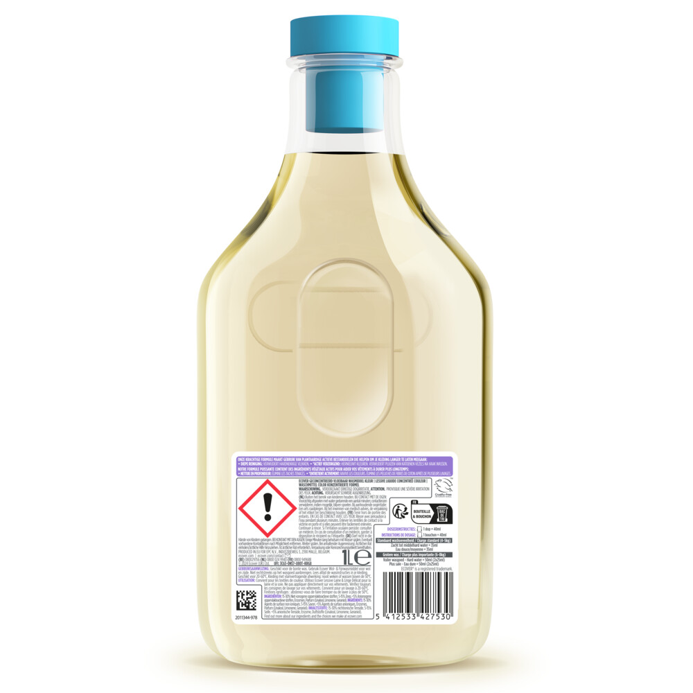 Ecover Geconcentreerd Vloeibaar Wasmiddel Color Appelbloesem & Freesia 28 Wasbeurten1 liter