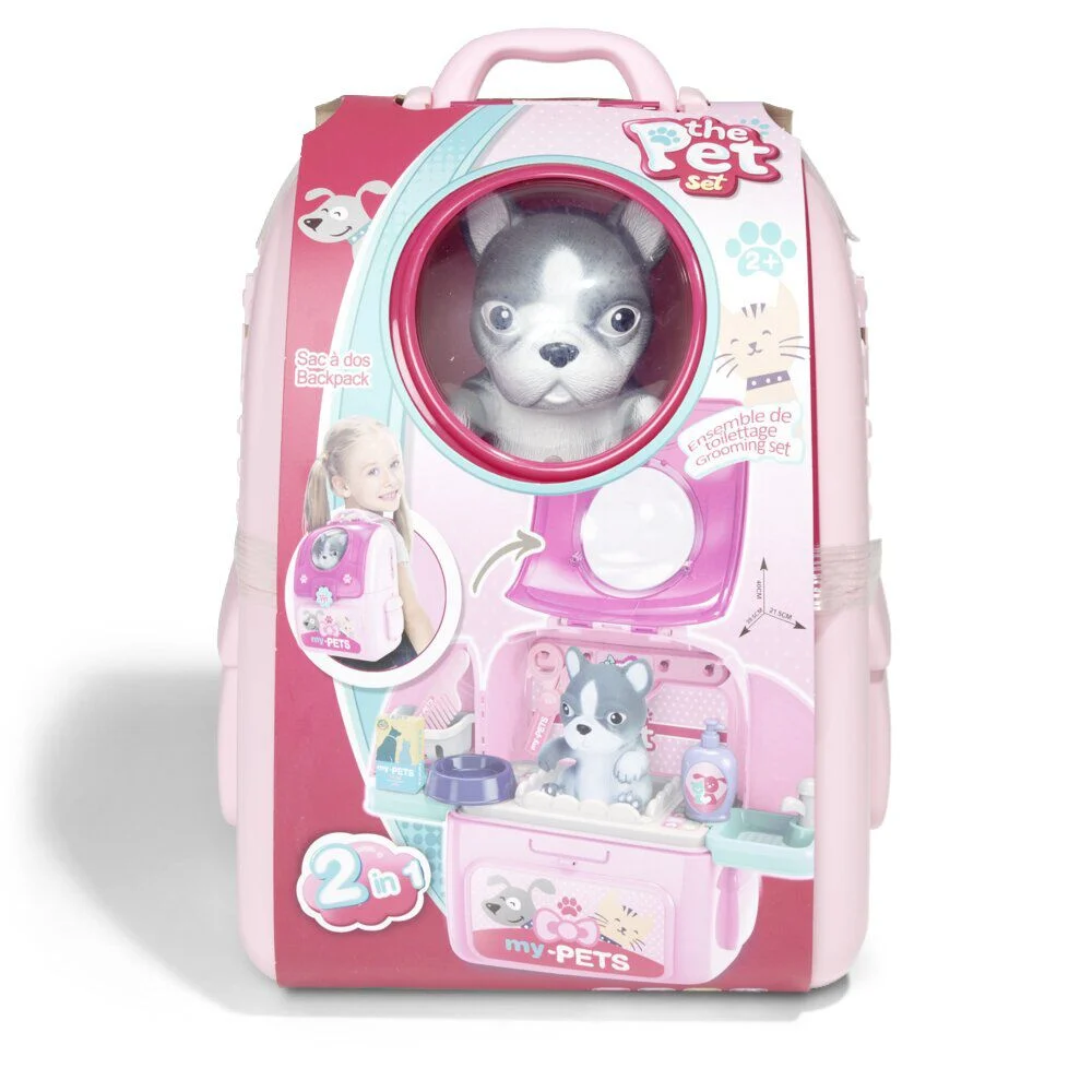 Sac à dos jouet toilettage chien ou chat 14 pièces